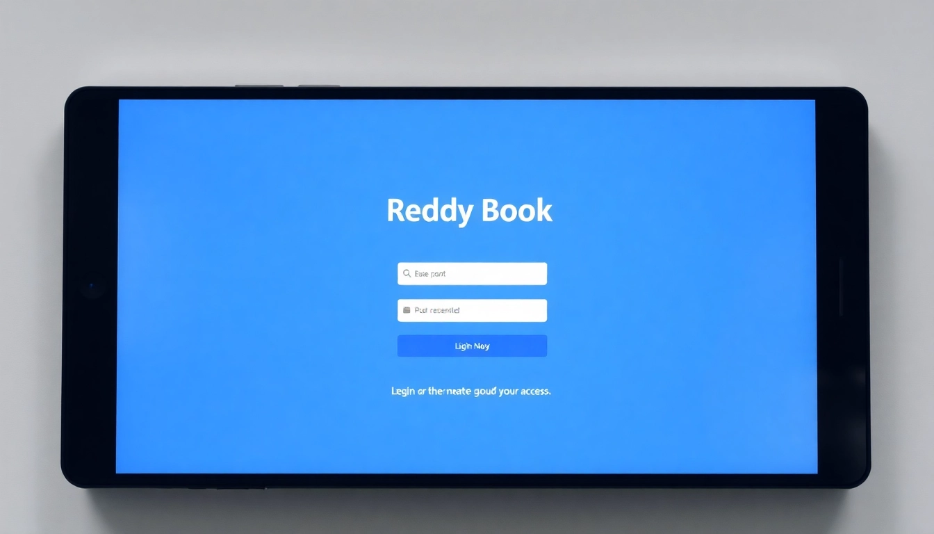 Reddy Book Login page featuring a clean interface and secure access for users seeking to sign in easily