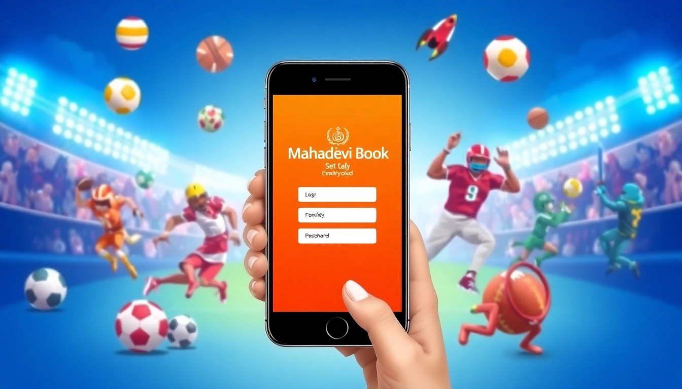 Step-by-step process of creating a Mahadev Cricket ID for seamless online betting, featuring a user authentication scene on a mobile device.