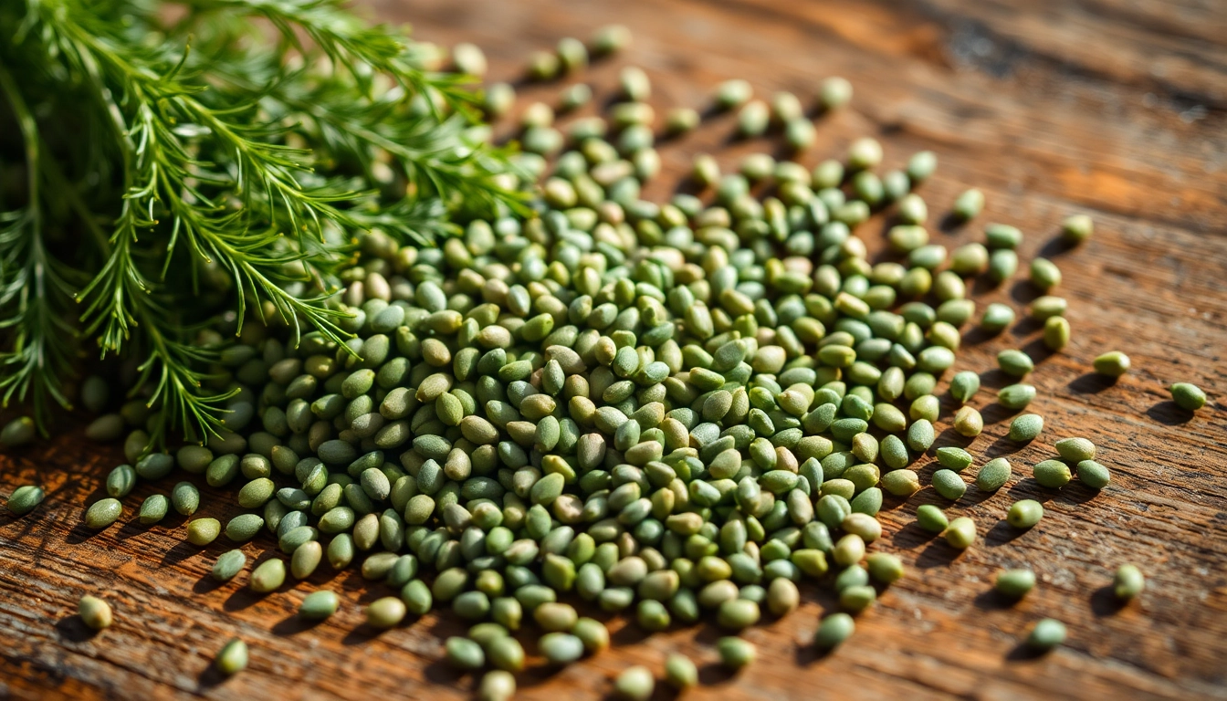 Dill Seeds in a spice market setting showcasing fresh and dried seeds for culinary use